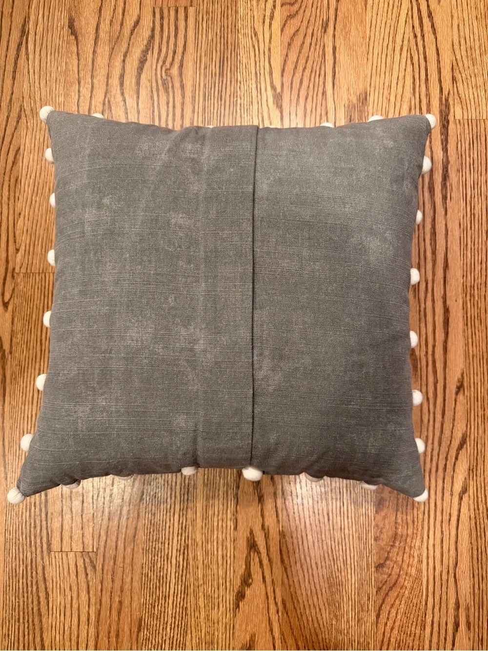 Pottery barn Gray Accent Pillow with 'Trick or Treat Yourself' Chenille Script